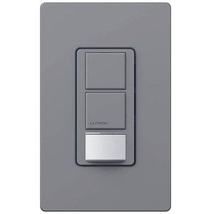 Lutron MS-OPS6-DDV-GR Maestro Dual-circuit Switch with Occupancy/Vacancy Sensor, 6A 120V-277V in Gray