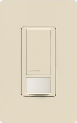 Lutron MS-OPS6M2N-DV-LS Maestro Switch with Occupancy/Vacancy Sensor, Neutral Wire Required, Dual Voltage 120V-277V / 6A Multi Location in Limestone