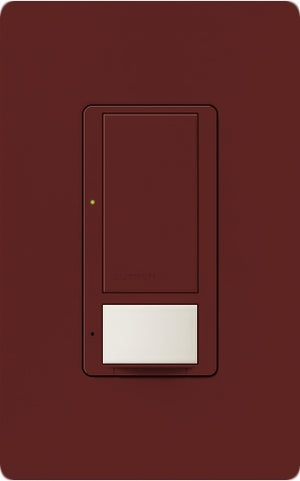 Lutron MS-PPS6-DDV-MR Maestro Dual-circuit Switch with Partial-on Occupancy Sensor, 6A 120V-277V in Merlot