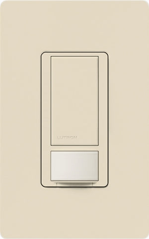 Lutron MS-VPS2-LA Maestro Vacancy Sensor with Switch Single Pole 120V / 2A in Light Almond