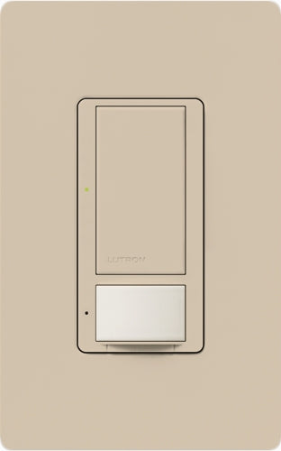 Lutron MS-VPS6M-DV-TP (MS-VPS6M2-DV-TP) Maestro Switch with Vacancy Sensor Dual Voltage 120V-277V / 6A Multi Location in Taupe