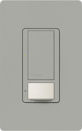 Lutron MS-VPS6M2N-DV-GR Maestro Switch with Vacancy Sensor Dual Voltage 120V-277V / 6A Multi Location, Neutral Wire Required, in Gray
