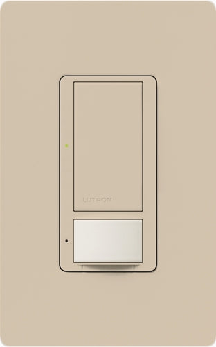 Lutron MS-VPS6M2U-DV-TP Maestro Switch with Vacancy Sensor Dual Voltage 120V-277V / 6A Multi Location, Neutral or Ground Wire, in Taupe