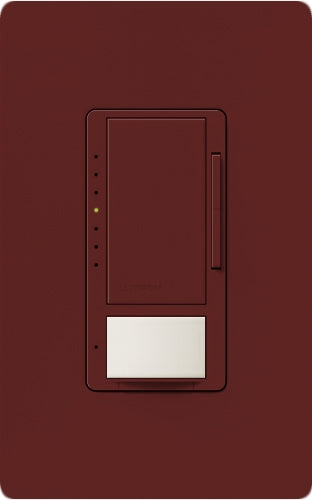 Lutron MSCL-OP153M-MR Maestro CL Occupancy Sensor (Auto-ON/OF or Manual ON/Auto-OFF) and Dimmer, 600W Incandescent, 150W CFL or LED Single Pole / Multi Location Dimmer in Merlot