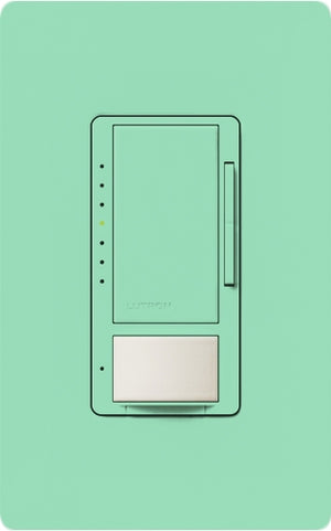 Lutron MSCL-OP153M-SG Maestro CL Occupancy Sensor (Auto-ON/OF or Manual ON/Auto-OFF) and Dimmer, 600W Incandescent, 150W CFL or LED Single Pole / Multi Location Dimmer in Sea Glass