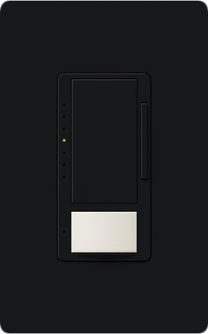 Lutron MSCL-OP153MH-BL Maestro CL Occupancy Sensor (Auto-ON/OF or Manual ON/Auto-OFF) and Dimmer, 600W Incandescent, 150W CFL or LED Single Pole / Multi Location Dimmer in Black