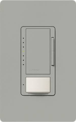 Lutron MSCL-OP153MH-GR Maestro CL Occupancy Sensor (Auto-ON/OF or Manual ON/Auto-OFF) and Dimmer, 600W Incandescent, 150W CFL or LED Single Pole / Multi Location Dimmer in Gray