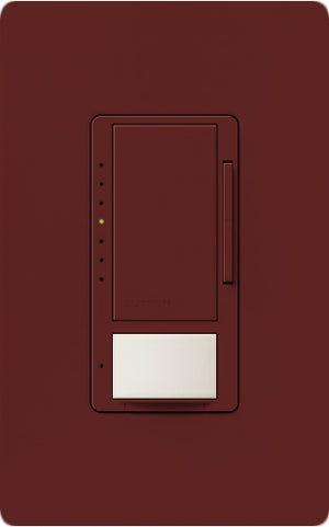 Lutron MSCL-OP153MH-MR Maestro CL Occupancy Sensor (Auto-ON/OF or Manual ON/Auto-OFF) and Dimmer, 600W Incandescent, 150W CFL or LED Single Pole / Multi Location Dimmer in Merlot
