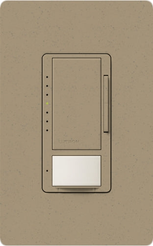 Lutron MSCL-OP153MH-MS Maestro CL Occupancy Sensor (Auto-ON/OF or Manual ON/Auto-OFF) and Dimmer, 600W Incandescent, 150W CFL or LED Single Pole / Multi Location Dimmer in Mocha Stone
