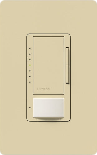 Lutron MSCL-VP153M-IV Maestro CL Vacancy Sensor (Manual ON/Auto-OFF) and Dimmer, 600W Incandescent, 150W CFL or LED Single Pole / Multi Location Dimmer in Ivory