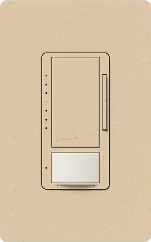 Lutron MSCL-VP153MH-DS Maestro CL Vacancy Sensor (Manual ON/Auto-OFF) and Dimmer, 600W Incandescent, 150W CFL or LED Single Pole / Multi Location Dimmer in Desert Stone