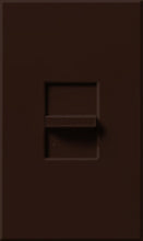 Lutron NLV-600-BR Nova 450W Magnetic Low Voltage Single Pole Slide-to-Off Dimmer in Brown