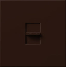 Lutron NT-1500-BR Nova T 1500W Incandescent / Halogen Single Location Slide-to-Off Dimmer in Brown, Matte Finish