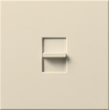 Lutron NT-2000-LA Nova T 1950W Incandescent / Halogen Single Location Slide-to-Off Dimmer in Light Almond, Matte Finish