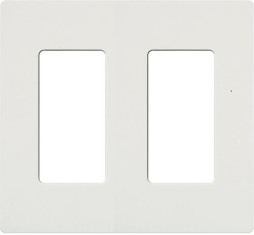 Lutron NT-R3R3-FB-BLA Nova T Screwless 2 Gang Wallplate Decora Opening, Fins Broken, in Black Anodized, Aluminum Finish