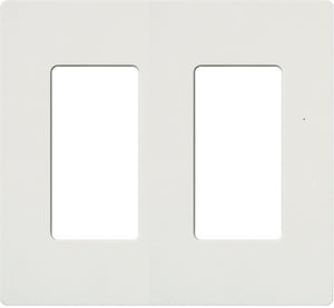 Lutron NT-R3R3-FB-BRA Nova T Screwless 2 Gang Wallplate Decora Opening, Fins Broken, in Brass Anodized, Aluminum Finish