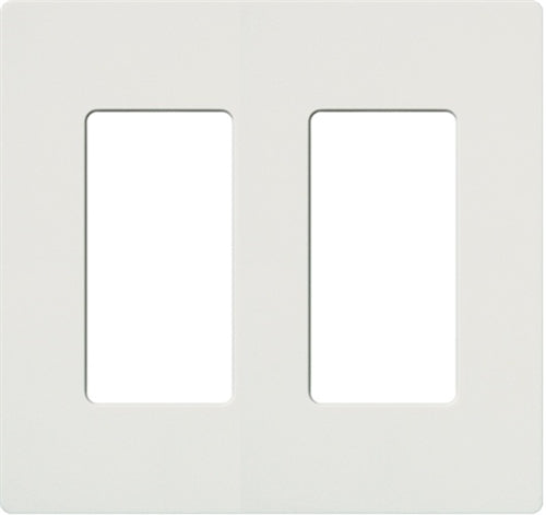 Lutron NT-R3R3-FB-SN Nova T Screwless 2 Gang Wallplate Decora Opening, Fins Broken, in Satin Nickel, Special Metal Finish