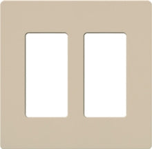 Lutron NT-R3R3-FB-TP Nova T Screwless 2 Gang Wallplate Decora Opening, Fins Broken, in Taupe, Matte Finish