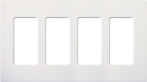 Lutron NT-R3R3R3R3-FB-QB Nova T Screwless 4 Gang Wallplate Decora Opening, Fins Broken, in Antique Brass, Special Metal Finish
