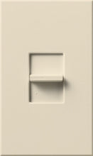 Lutron NTF-10-LA Nova T 120V / 16A Fluorescent 3-Wire / Hi-Lume LED Single Pole Slide-to-Off Dimmer in Light Almond, Matte Finish