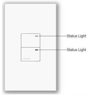 Lutron NTGRX-2B-SL-WH Grafik Eye Architectural 2-Button Wallstation in White