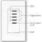 Lutron NTGRX-4M-BE Grafik Eye Architectural 4-Button Master Control Wallstation in Beige