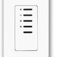 Lutron NTGRX-4M-GR Grafik Eye Architectural 4-Button Master Control Wallstation in Gray