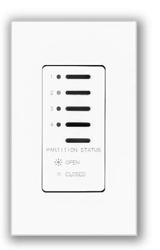 Lutron NTGRX-4PS-BL Grafik Eye Architectural 4-Partition Status Wallstation in Black