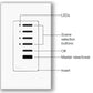 Lutron NTGRX-4S-BE Grafik Eye Architectural 4-Scene with Off and Raise/Lower Wallstation in Beige