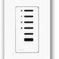 Lutron NTGRX-4S-IR-GR Grafik Eye Architectural 4-Scene with Off and IR Receiver Wallstation in Gray