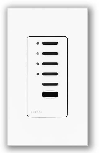 Lutron NTGRX-4S-IR-WH Grafik Eye Architectural 4-Scene with Off and IR Receiver Wallstation in White