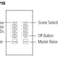 Lutron NTGRX-KP10-BL Grafik Eye 10-Slim Button Wallstation in Black
