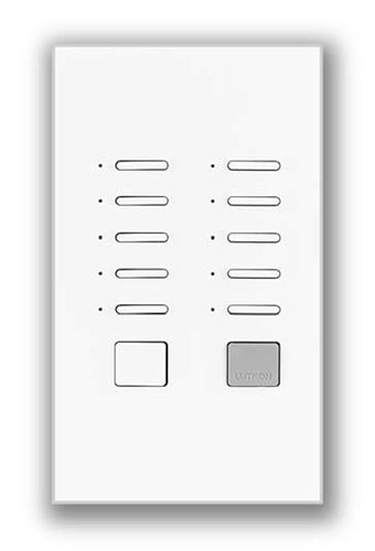Lutron NTGRX-KP10-GR Grafik Eye 10-Slim Button Wallstation in Gray