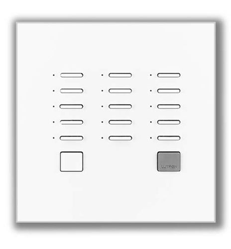 Lutron NTGRX-KP15-IV Grafik Eye 15-Slim Button Wallstation in Ivory