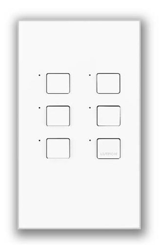 Lutron NTGRX-LB6-BE Grafik Eye 6-Large Button Wallstation in Beige