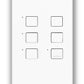 Lutron NTGRX-LB6-RL-BR Grafik Eye 4-Large Button with Raise/Lower Wallstation in Brown