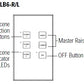 Lutron NTGRX-LB6-RL-IV Grafik Eye 4-Large Button with Raise/Lower Wallstation in Ivory