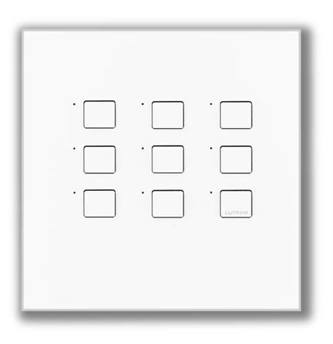 Lutron NTGRX-LB9-GR Grafik Eye 9-Large Button Wallstation in Gray
