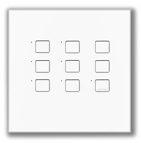 Lutron NTGRX-LB9-RL-BE Grafik Eye 6-Large Button with Off and Raise/Lower Wallstation in Beige