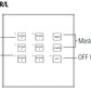 Lutron NTGRX-LB9-RL-BR Grafik Eye 6-Large Button with Off and Raise/Lower Wallstation in Brown