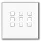 Lutron NTGRX-LB9-RL-WH Grafik Eye 6-Large Button with Off and Raise/Lower Wallstation in White