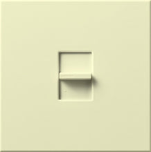 Lutron NTLV-1503P-AL Nova T 1200W Magnetic Low Voltage Single Pole / 3-Way Preset Dimmer in Almond, Matte Finish