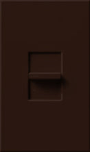 Lutron NTLV-600-277-BR Nova T 277V / 450W Magnetic Low Voltage Single Pole Slide-to-Off Dimmer in Brown, Matte Finish