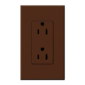 Lutron NTR-15-SI Nova T Receptacles 15A 125V in Sienna, Matte Finish