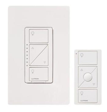 Lutron P-PKG1W-WH Caseta Wireless Starter Kit (Pico Controller + In-Wa ...