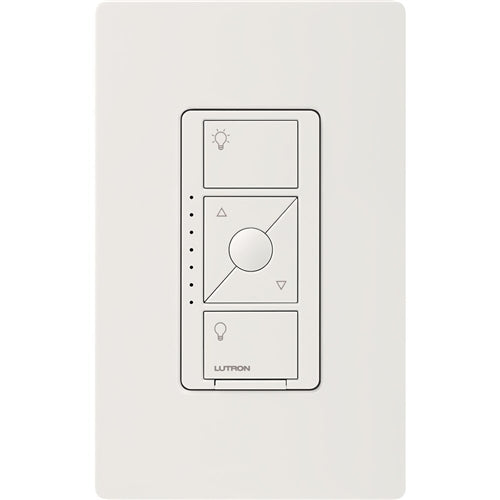 Lutron PD-5NE-WH Caseta Wireless 500W Electronic Low Voltage or Incandesent or Halogen, 400W Magnetic Low Voltage or 250W Dimmable LED Single Pole / Multi Location Dimmer in White