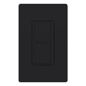 Lutron PD-5S-DV-BL 5A 2-button RF Switch, 5A Lighting/ 3A Fan (1/10 HP Motor, 120 V only), Black