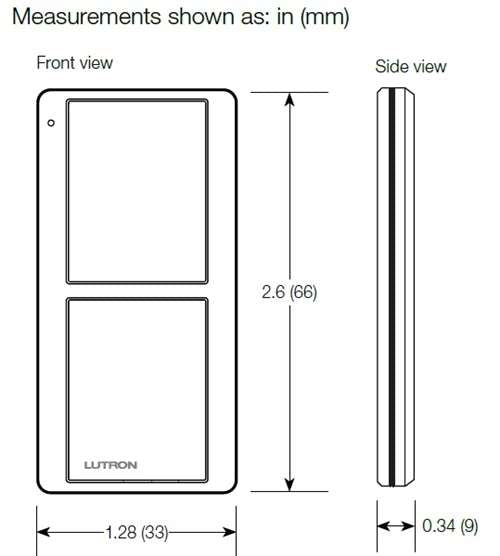 Lutron PJ2-2B-GLA-P03 Pico 2-Button Scene Keypad, Any Room Marking Codes, in Light Almond