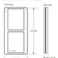 Lutron PJ2-2B-TMN-P01 Pico 2-Button Scene Keypad, Family Room Marking Codes, in Midnight