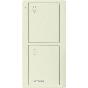 Lutron PJ2-2BRL-TBI-L01 Pico Wireless Control with indicator LED, 434 Mhz, 2-Button with Raise/Lower and Icon Engraving in Biscuit, Satin Color